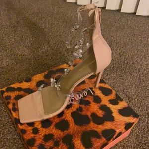 Butterfly zip up heels